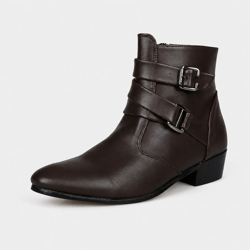 Noble Chaussure Bottine Homme Cuir Bottine Homme Avec Boucle