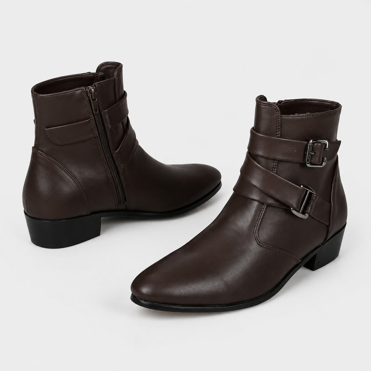 Noble Chaussure Bottine Homme Cuir Bottine Homme Avec Boucle