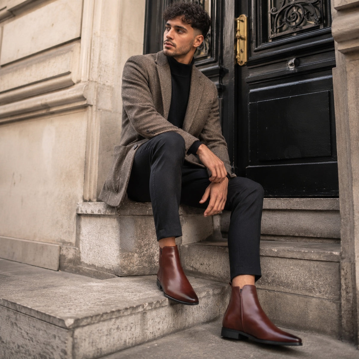 Noble Chaussure Bottine Homme Cuir Bottine Homme Chic