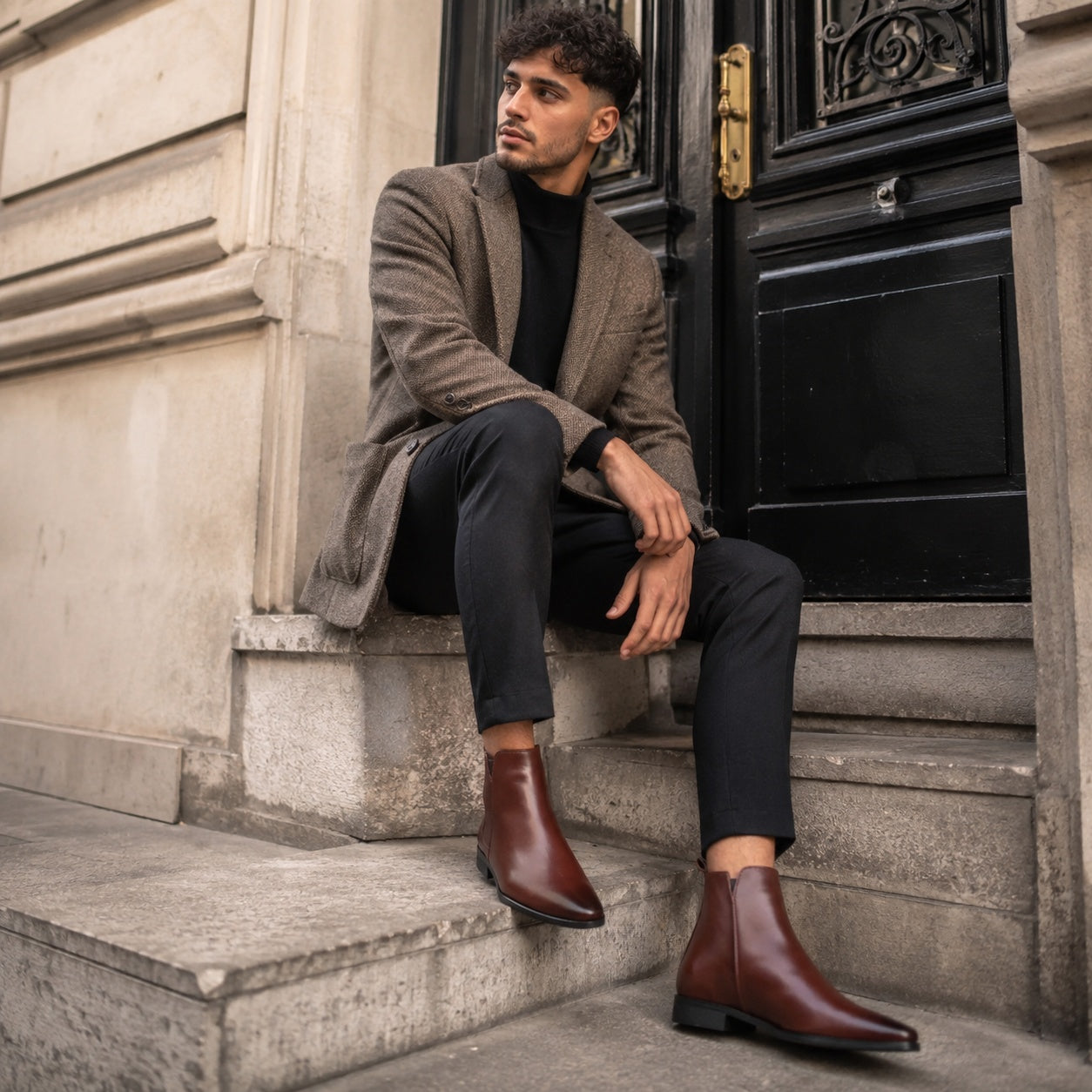 Noble Chaussure Bottine Homme Cuir Bottine Homme Chic
