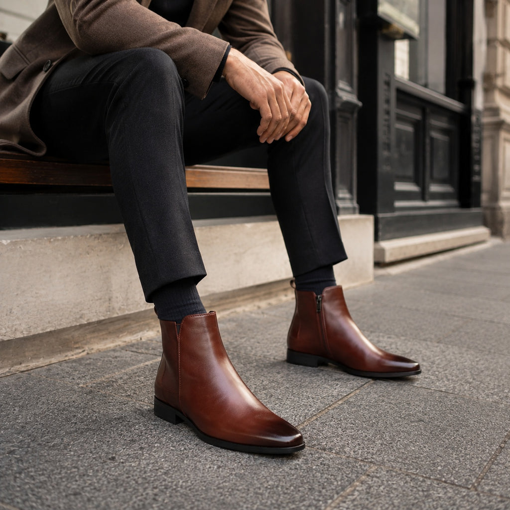 Noble Chaussure Bottine Homme Cuir Bottine Homme Chic