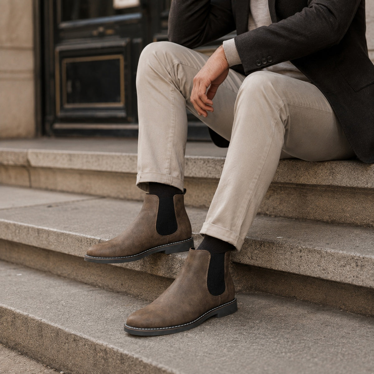 Noble Chaussure Bottine Homme Cuir Bottine Homme Cuir Camel