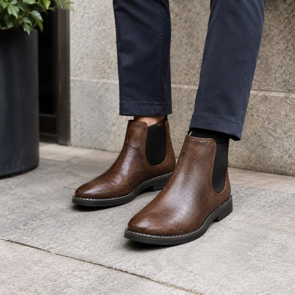 Noble Chaussure Bottine Homme Cuir Bottine Homme Cuir Cognac