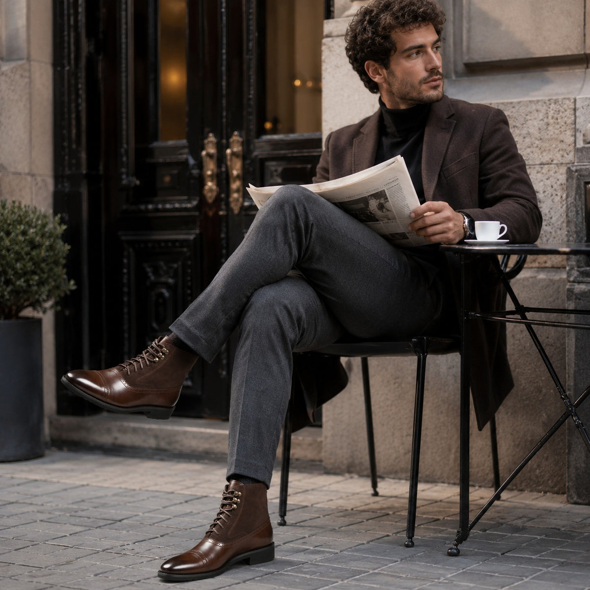 Noble Chaussure Bottine Homme Cuir Bottine Homme Décontractée
