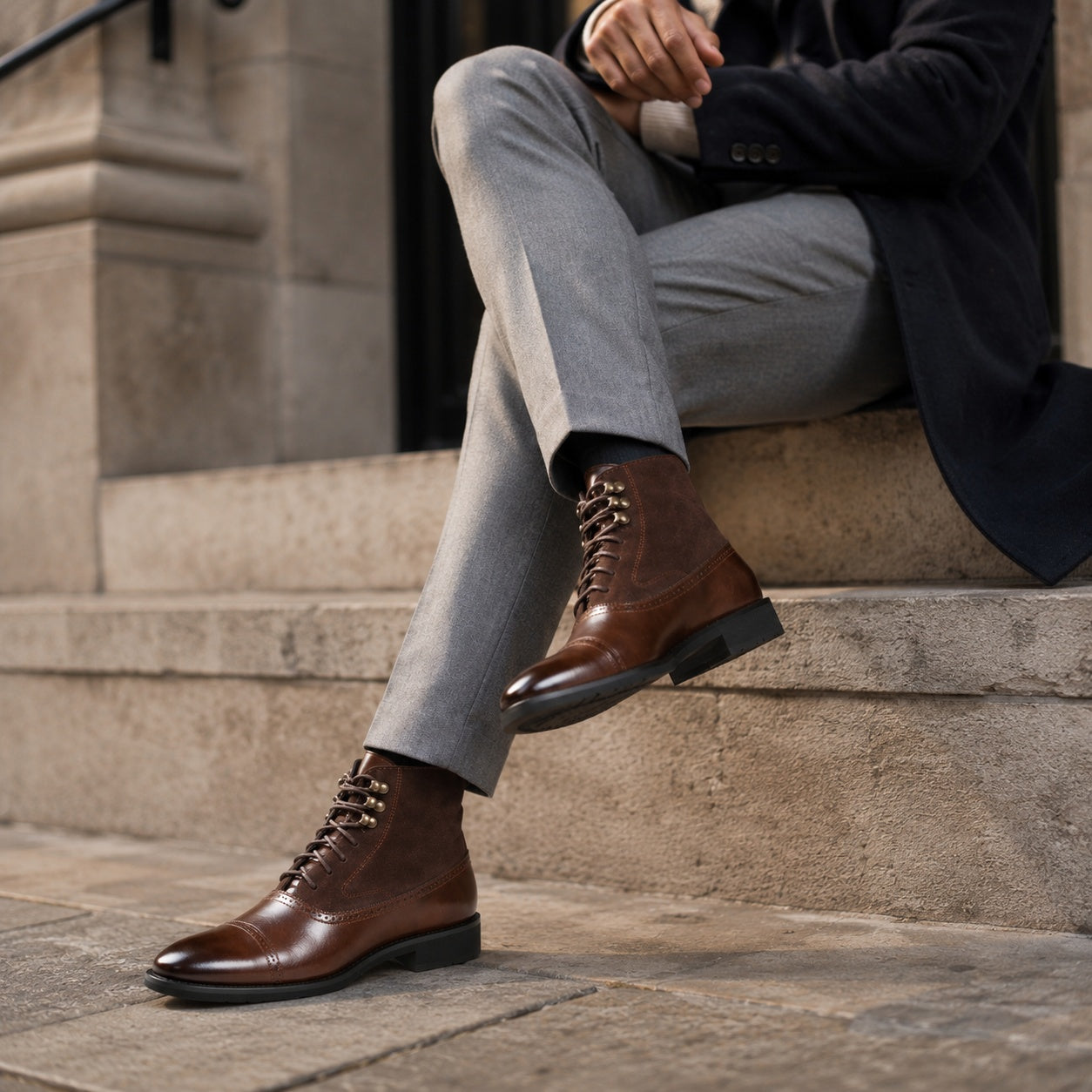 Noble Chaussure Bottine Homme Cuir Bottine Homme Décontractée