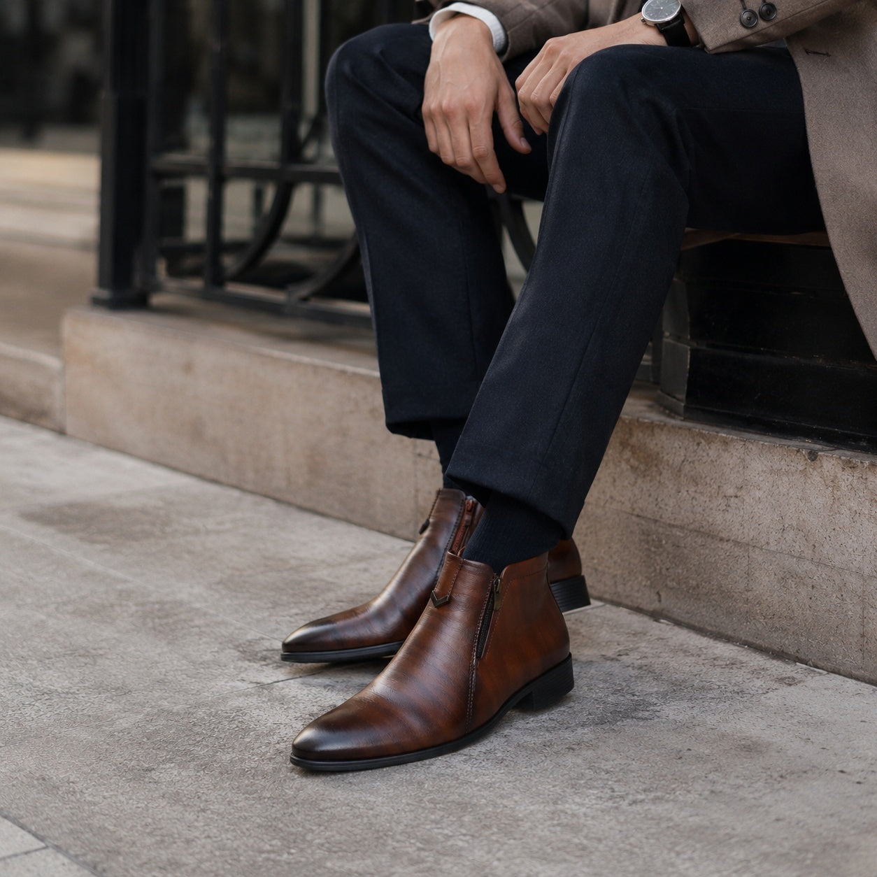 Noble Chaussure Bottine Homme Cuir Bottine Homme Étanche