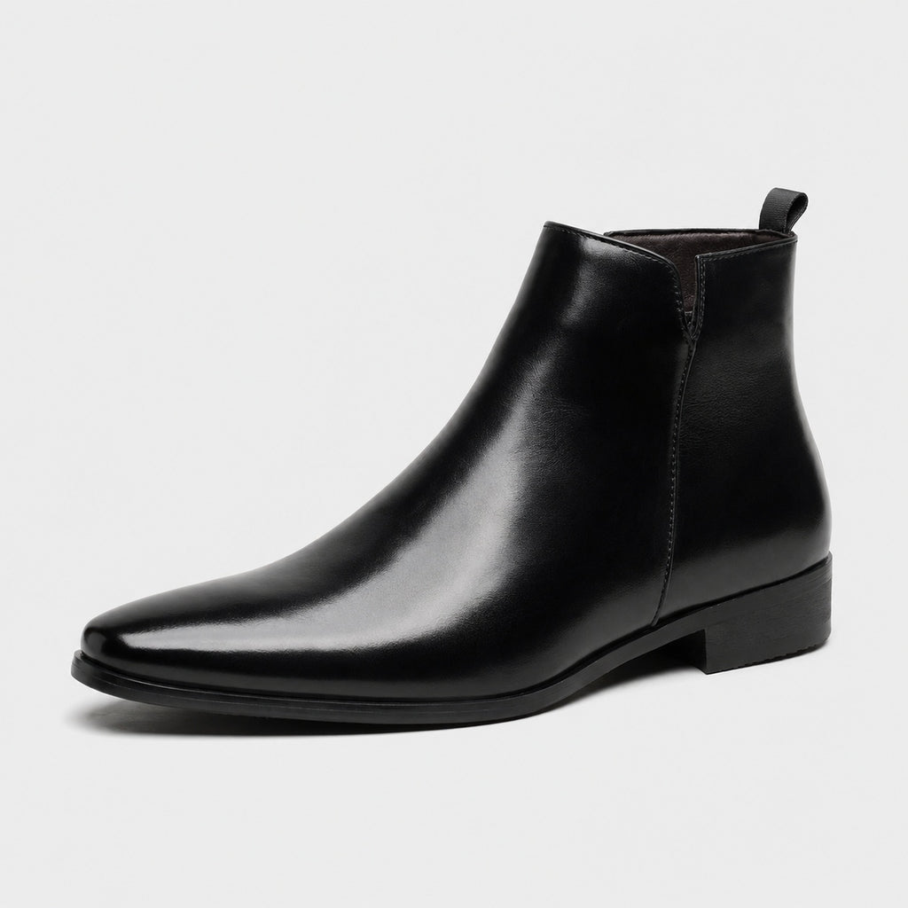 Noble Chaussure Bottine Homme Cuir Bottine Homme Fermeture Éclair Côté