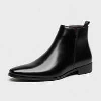 Noble Chaussure Bottine Homme Cuir Bottine Homme Fermeture Éclair Côté