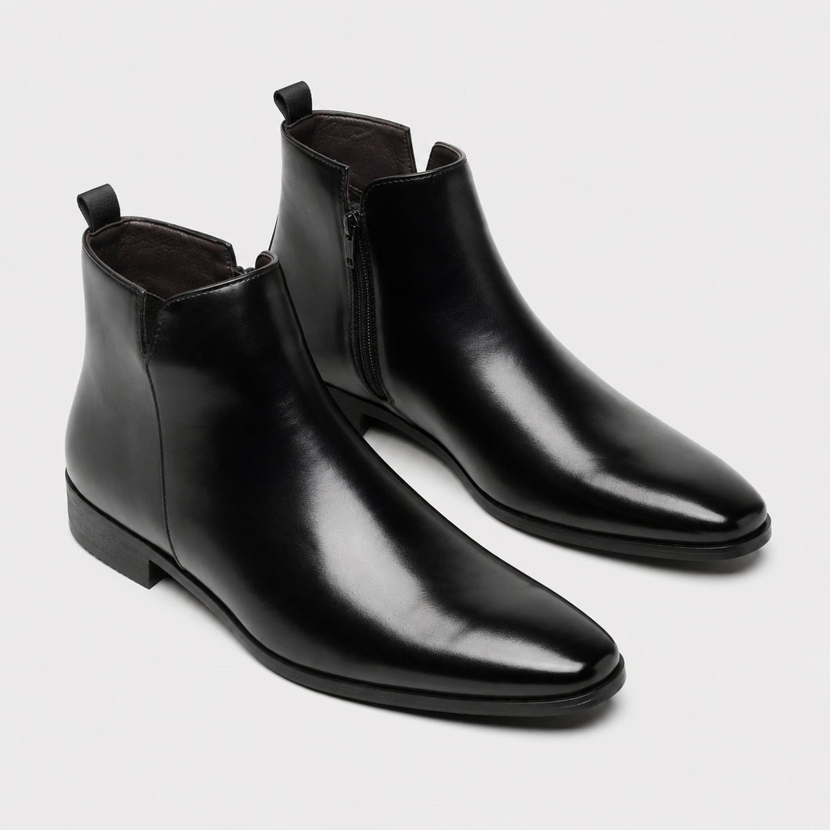 Noble Chaussure Bottine Homme Cuir Bottine Homme Fermeture Éclair Côté