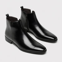 Noble Chaussure Bottine Homme Cuir Bottine Homme Fermeture Éclair Côté