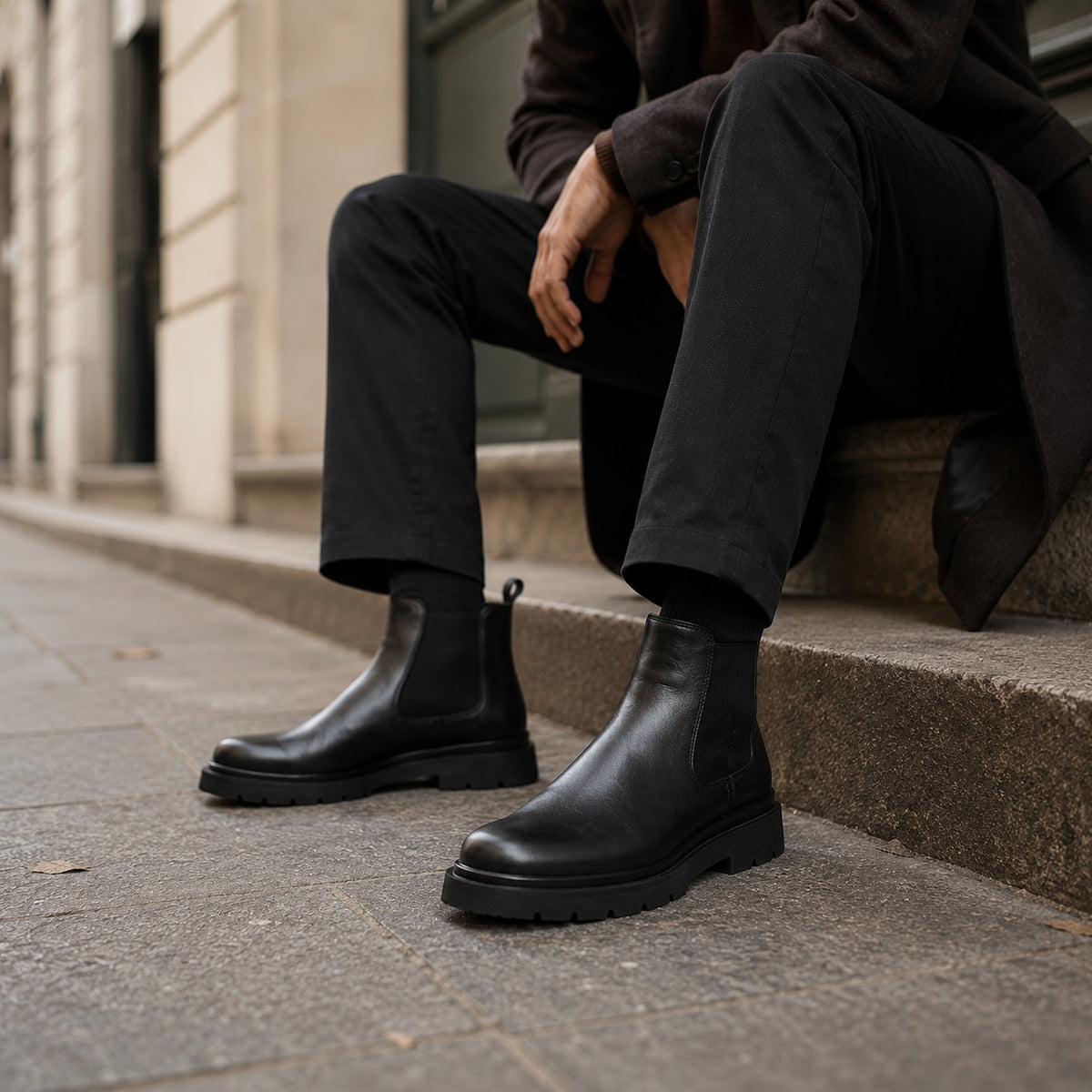 Noble Chaussure Bottine Homme Cuir Bottine Homme Fourré
