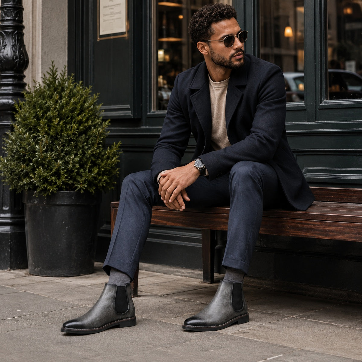 Noble Chaussure Bottine Homme Cuir Bottine Homme Habillé