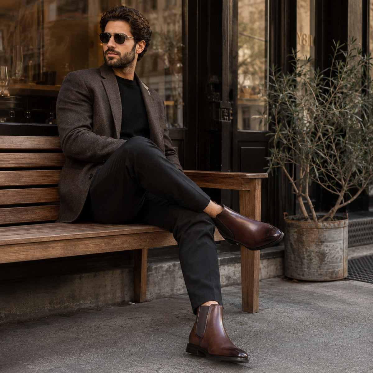 Noble Chaussure Bottine Homme Cuir Bottine Mode Homme
