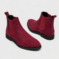 Noble Chaussure Bottine Homme Cuir Bottine Rouge Homme