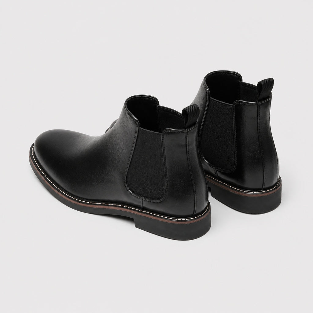Noble Chaussure Bottine Homme Cuir Bottines Chelsea Cuir Noir Homme