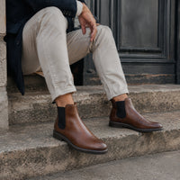 Noble Chaussure Bottine Homme Cuir Bottines Chelsea Homme Cuir Marron