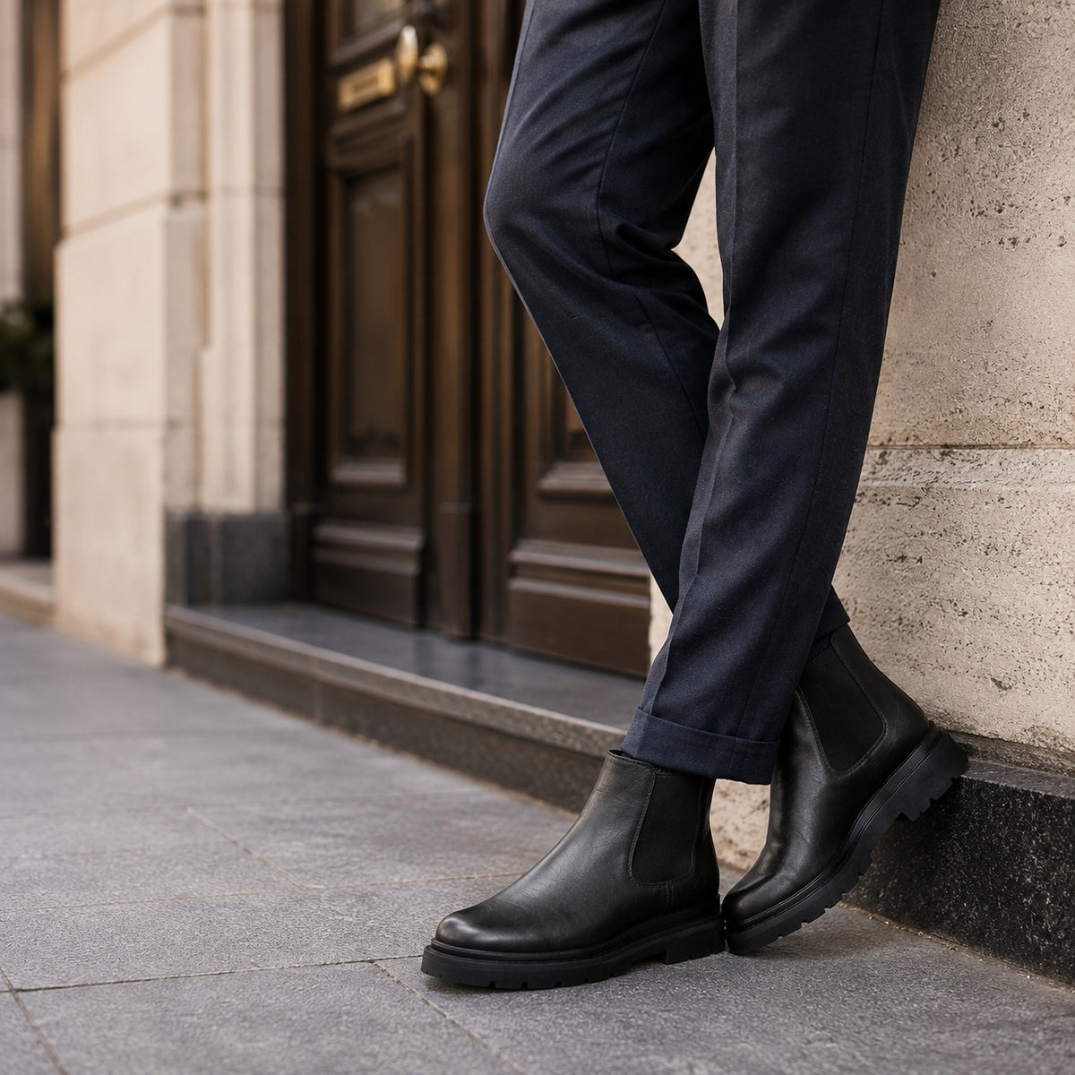 Noble Chaussure Bottine Homme Cuir Bottines Chelsea Homme Cuir Noir