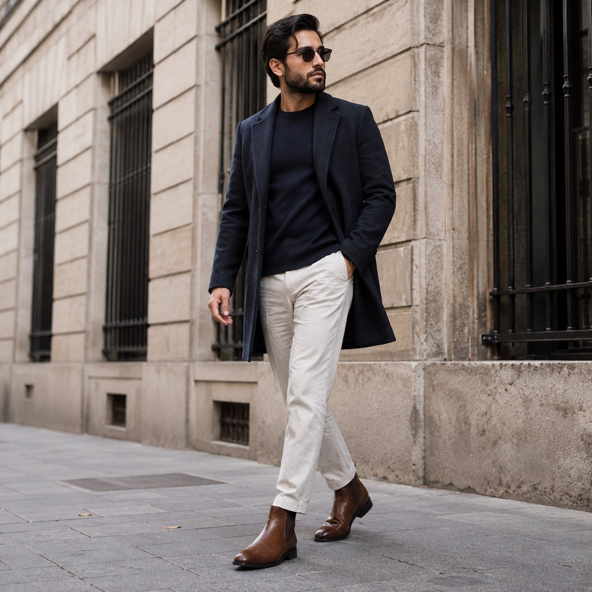 Noble Chaussure Bottine Homme Cuir Bottines Elastique Homme