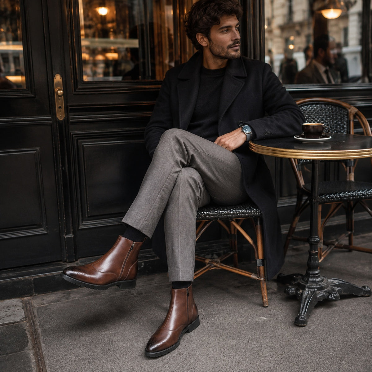 Noble Chaussure Bottine Homme Cuir Bottines Et Boots Homme