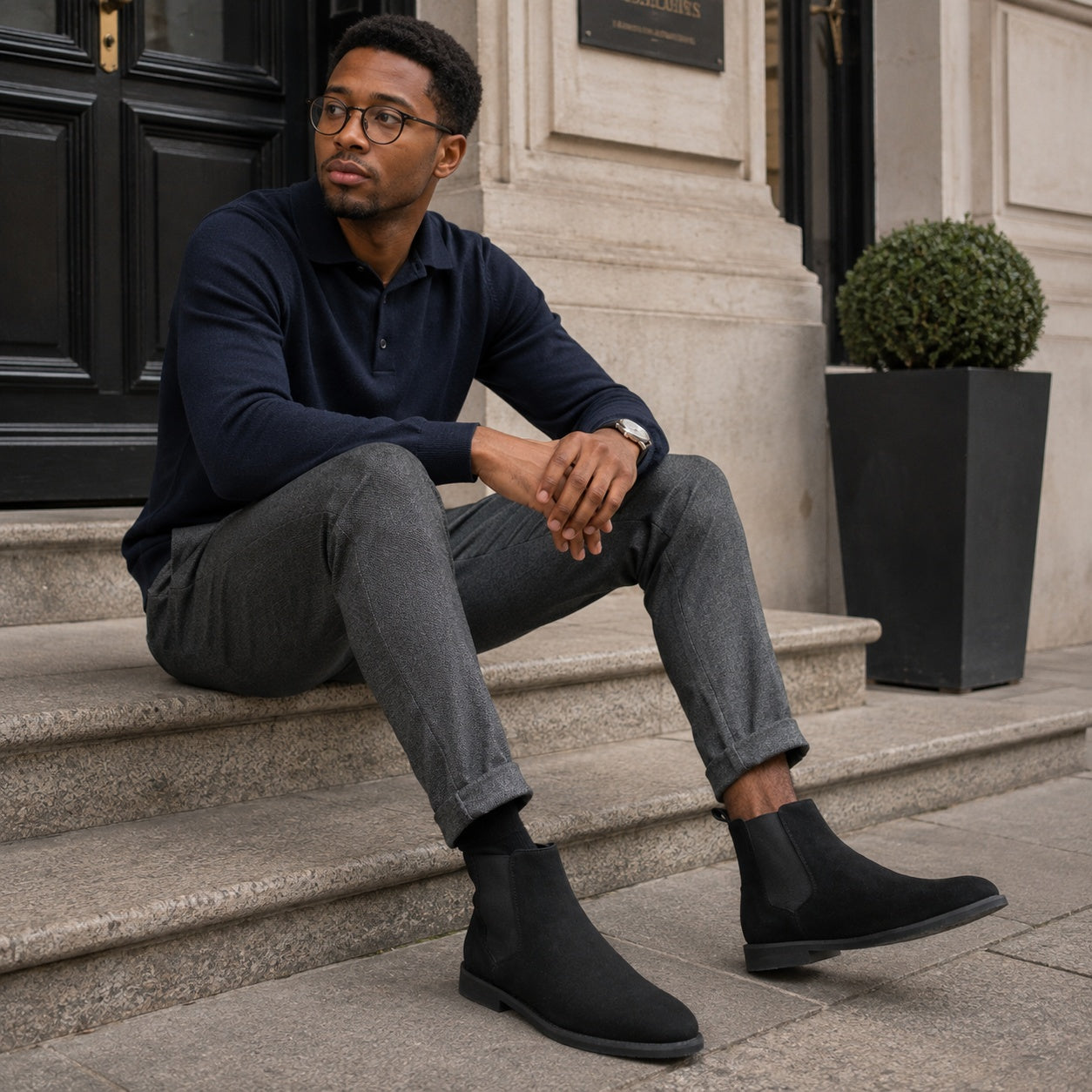 Noble Chaussure Bottine Homme Cuir Bottines Et Bottes Homme