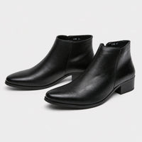 Noble Chaussure Bottine Homme Cuir Bottines Homme Bout Pointu