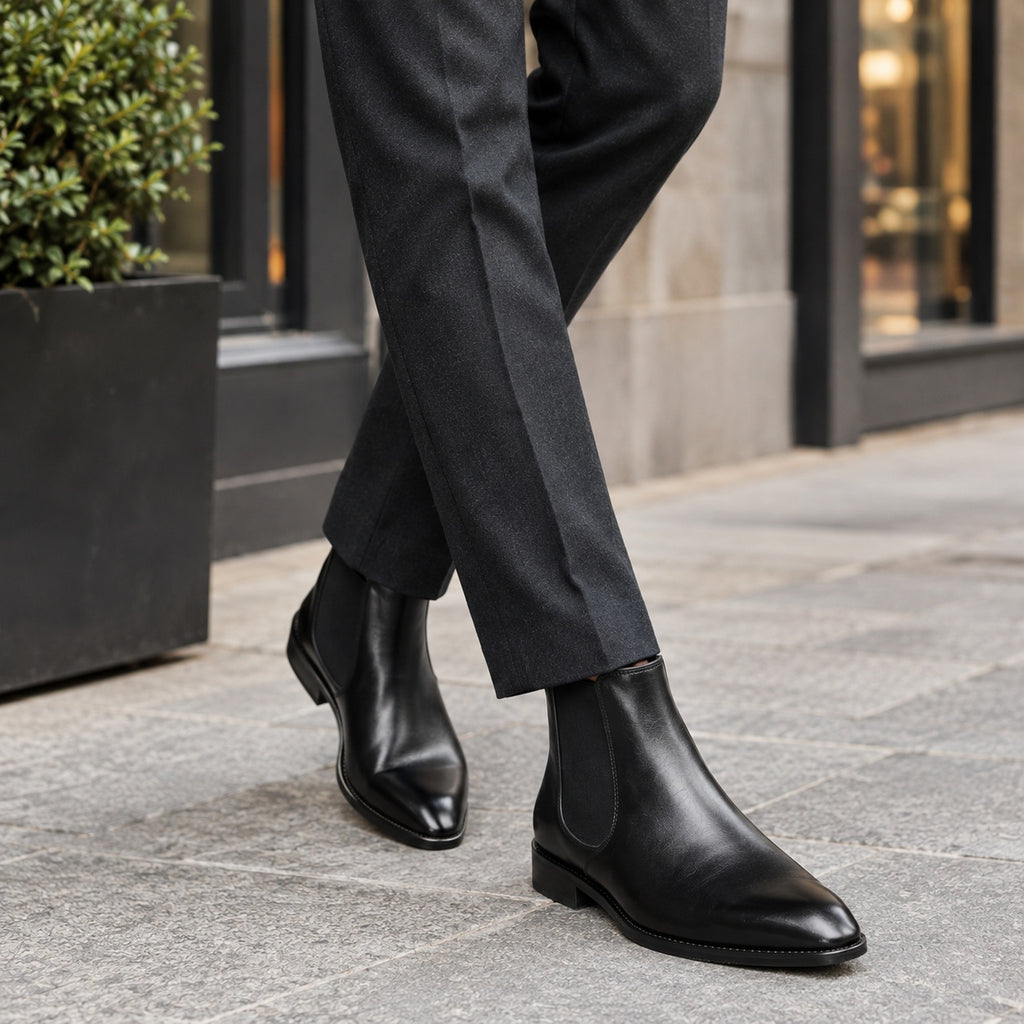 Noble Chaussure Bottine Homme Cuir Bottines Homme Classique