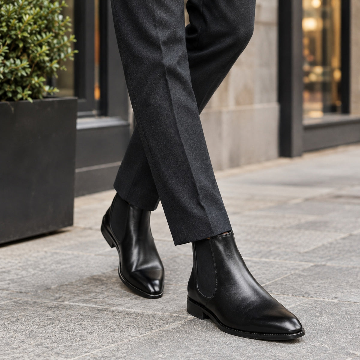 Noble Chaussure Bottine Homme Cuir Bottines Homme Classique