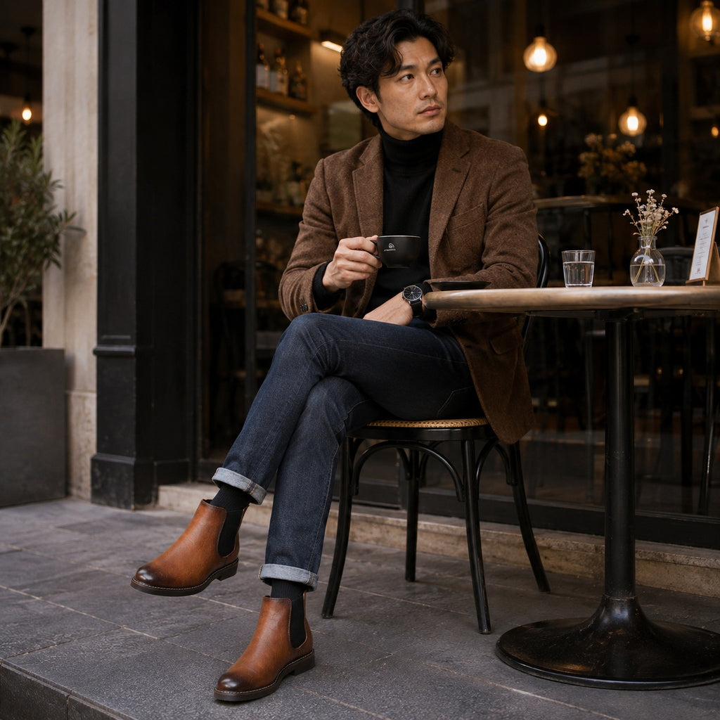 Noble Chaussure Bottine Homme Cuir Bottines Homme Cuir Camel