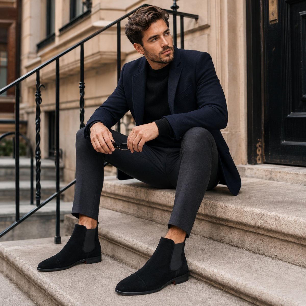 Noble Chaussure Bottine Homme Cuir Bottines Homme Habillées