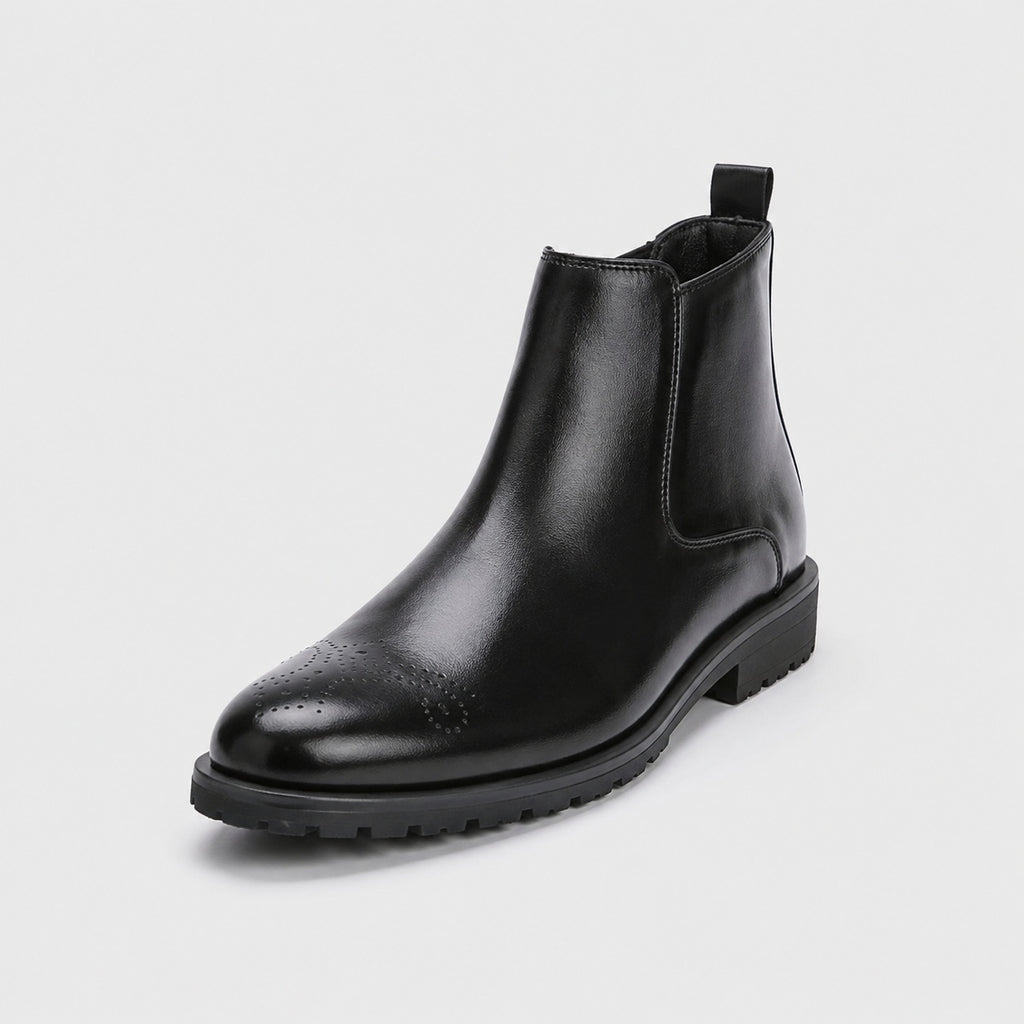 Noble Chaussure Bottine Homme Cuir Bottines Noires Hommes
