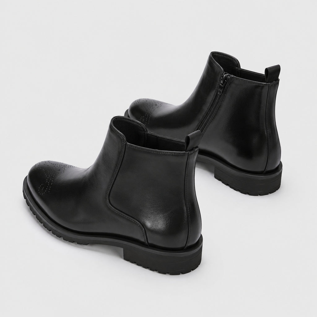 Noble Chaussure Bottine Homme Cuir Bottines Noires Hommes