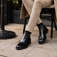 Noble Chaussure Bottine Homme Cuir Bottines Noires Hommes
