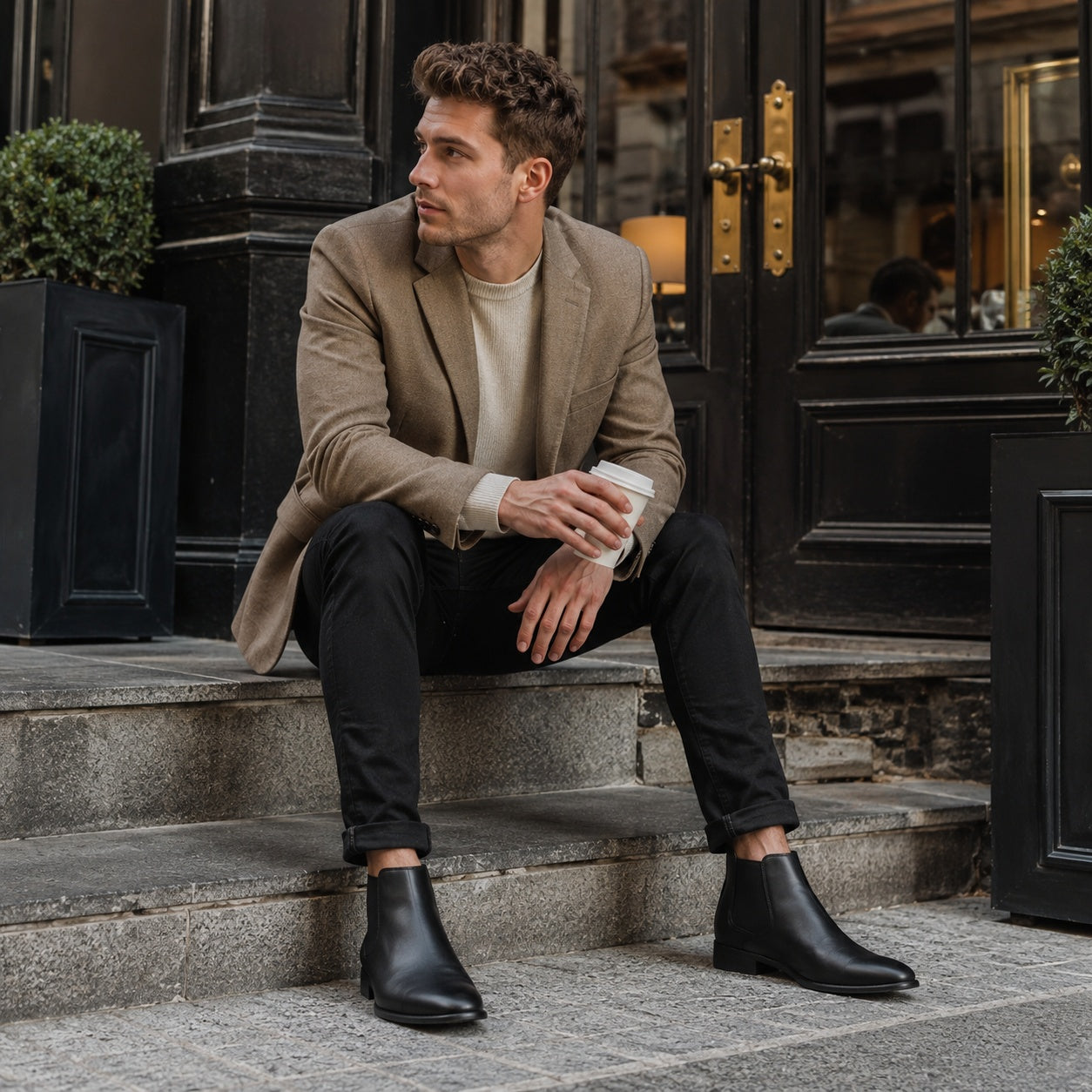 Noble Chaussure Bottine Homme Daim Bottine Chelsea Homme Daim