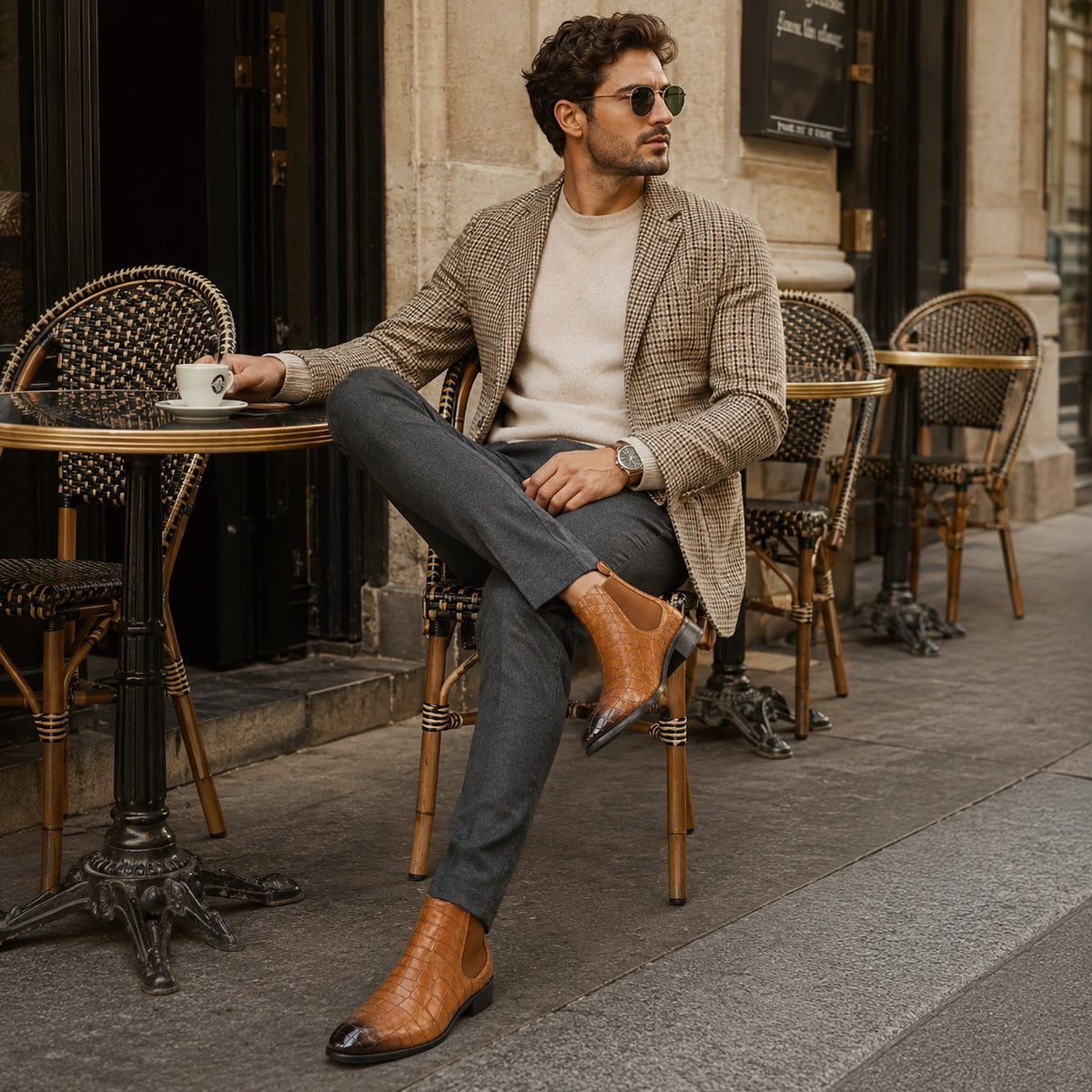 Noble Chaussure Bottine Homme Daim Bottine Marron Daim Homme