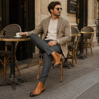 Noble Chaussure Bottine Homme Daim Bottine Marron Daim Homme
