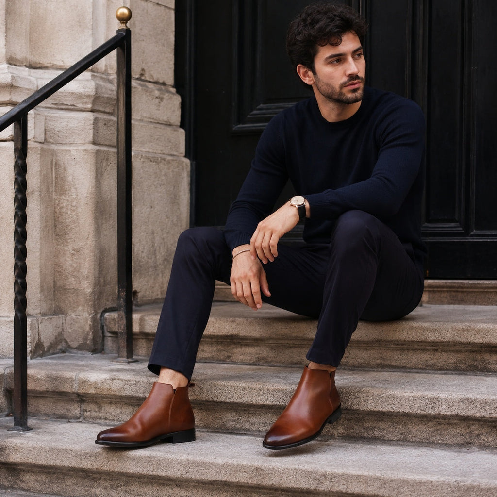 Noble Chaussure Bottine Homme Daim Bottines Daim Homme Camel