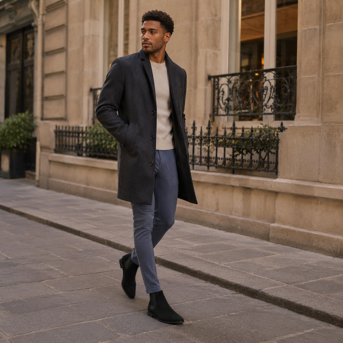 Noble Chaussure Bottine Homme Daim Bottines En Daim Noir Homme