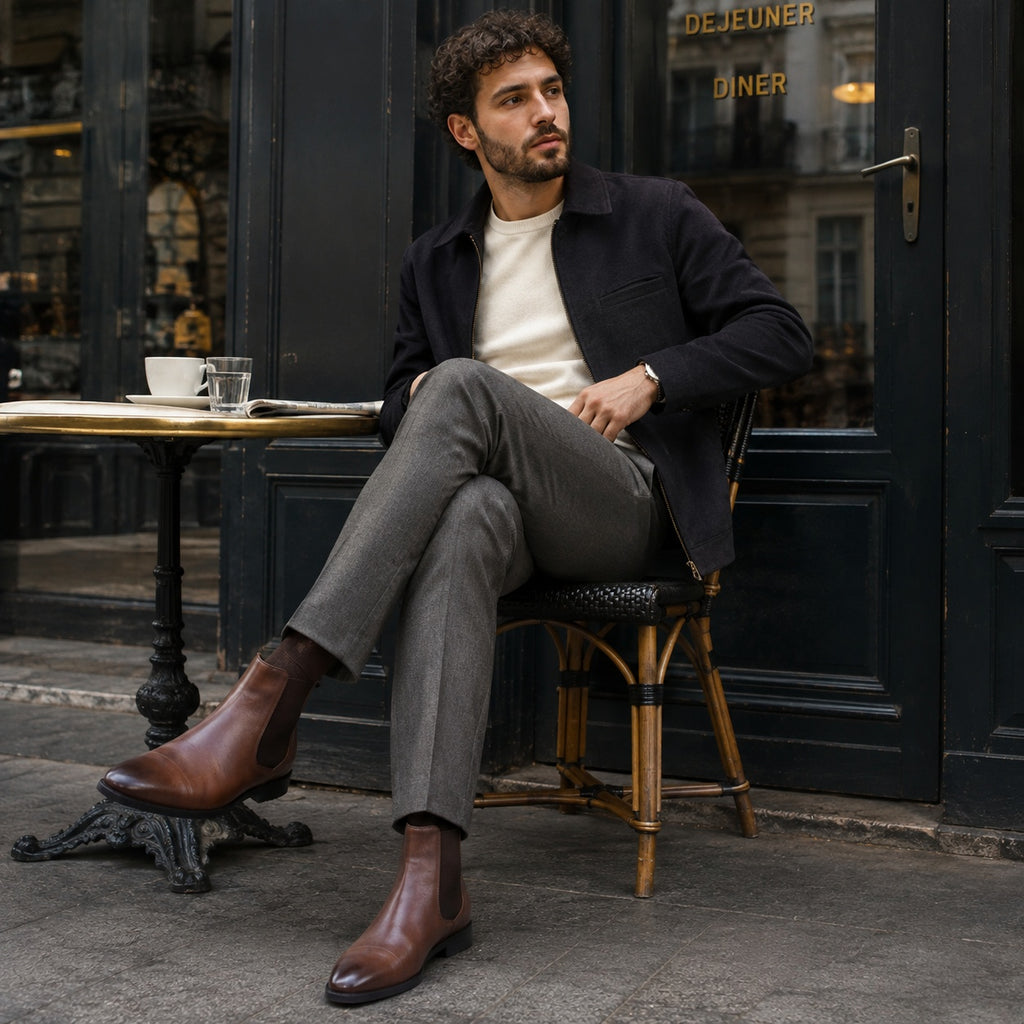Noble Chaussure Bottine Homme Marron Bottines Marrons Homme