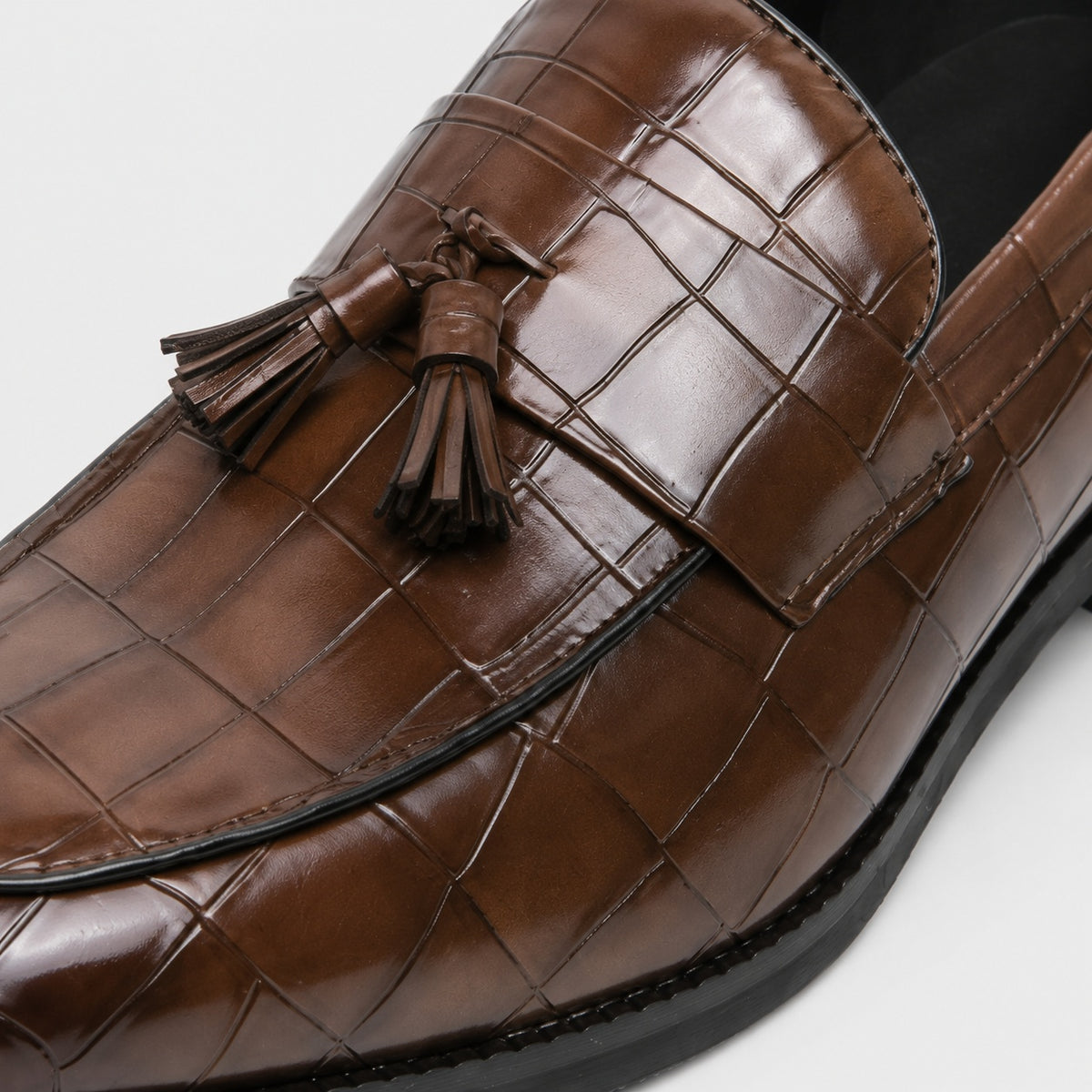 Noble Chaussure Mocassin Homme À Gland Mocassin À Gland Croco