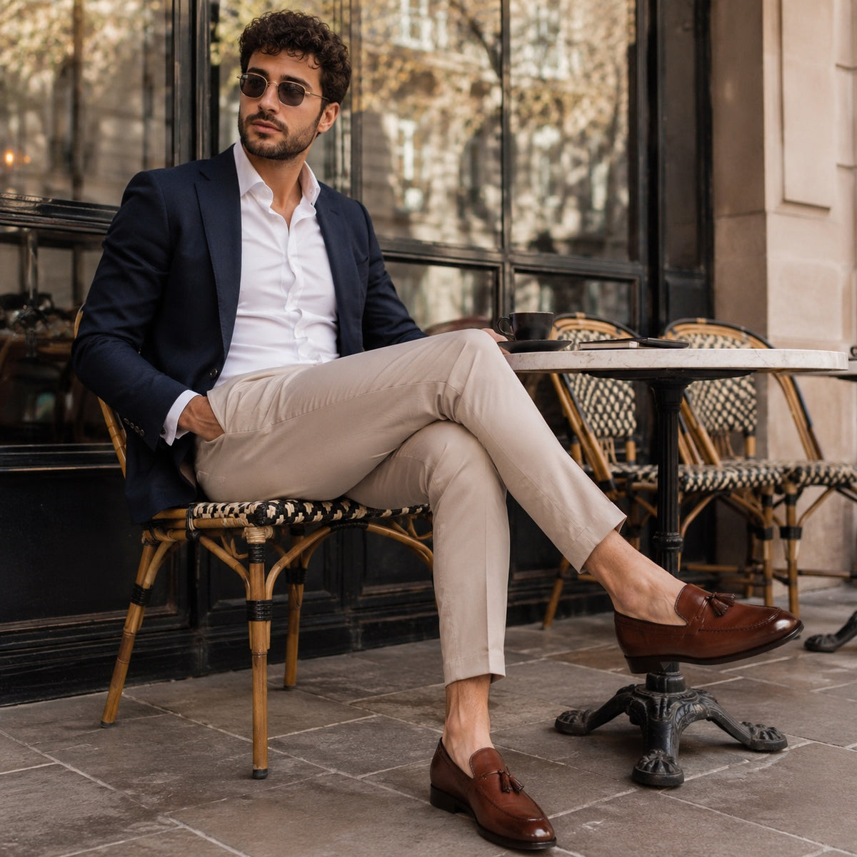 Noble Chaussure Mocassin Homme À Gland Mocassin À Gland Homme Marron