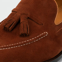 Noble Chaussure Mocassin Homme À Gland Mocassin En Dain À Gland Marron Foncé Talon Homme