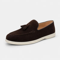 Noble Chaussure Mocassin Homme À Gland Mocassin Homme Daim Marron À Gland