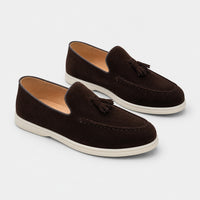 Noble Chaussure Mocassin Homme À Gland Mocassin Homme Daim Marron À Gland