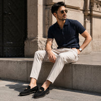 Noble Chaussure Mocassin Homme À Gland Mocassin Homme Daim Noir À Glands Élégant