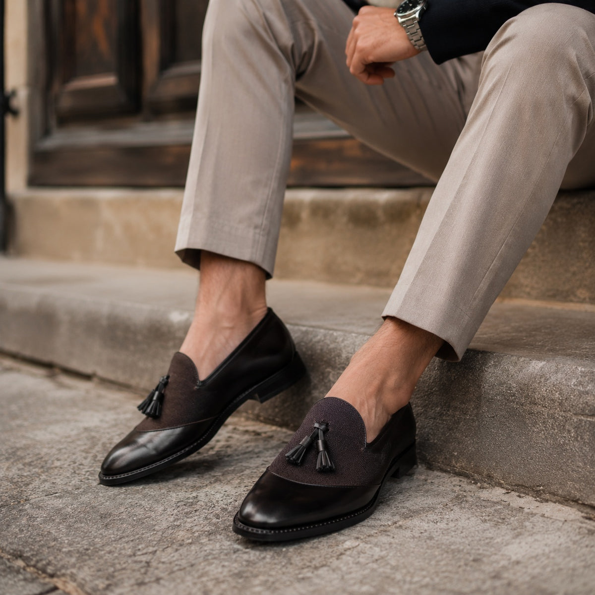 Noble Chaussure Mocassin Homme À Gland Mocassin Homme Gland Élégant