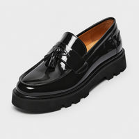 Noble Chaussure Mocassin Homme À Gland Mocassin Vernis Compensé