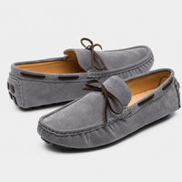 Noble Chaussure Mocassin Homme À Lacet Mocassin Homme Classique De Conduite À Nœud Gris
