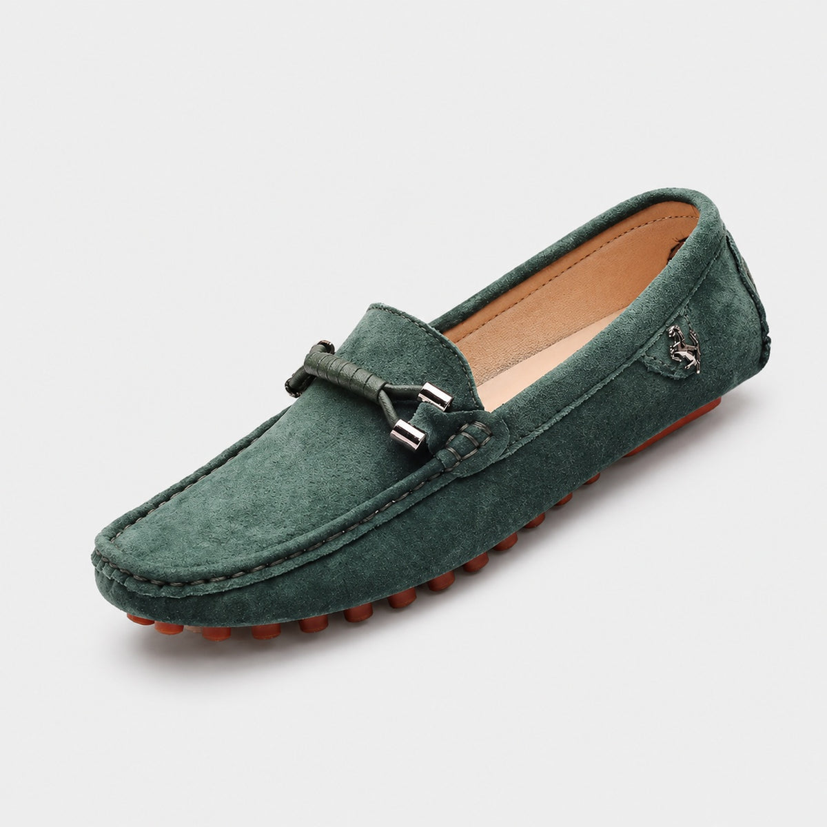 Noble Chaussure Mocassin Homme À Lacet Mocassin Vert Luxe