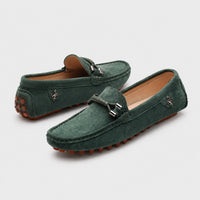 Noble Chaussure Mocassin Homme À Lacet Mocassin Vert Luxe