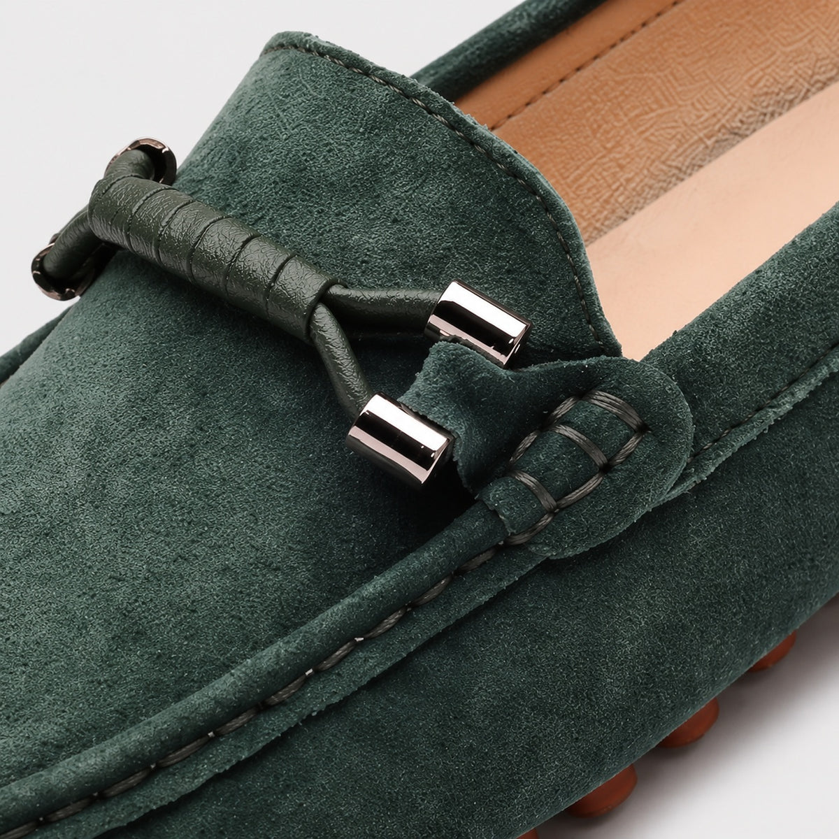 Noble Chaussure Mocassin Homme À Lacet Mocassin Vert Luxe